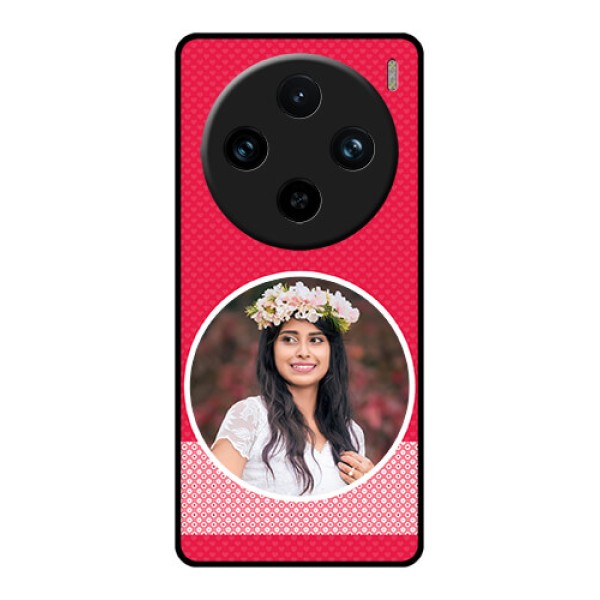 Vivo X100 Pro 5G Custom Glass Phone Case - Pink Color Pattern Design
