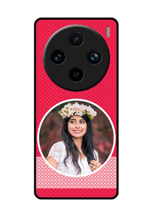 Vivo X100 Pro 5G Custom Glass Phone Case - Pink Color Pattern Design