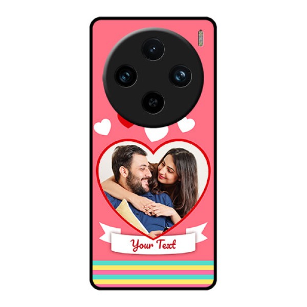 Vivo X100 Pro 5G Custom Glass Phone Case - Love Shapes Doodle Design
