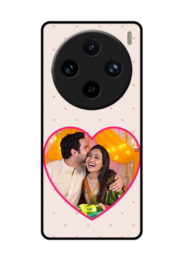 Vivo X100 Pro 5G Custom Glass Phone Case - Heart Shape Design
