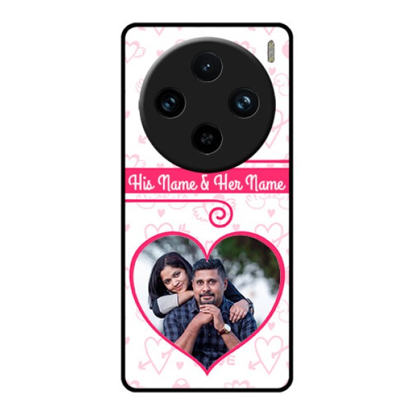 Vivo X100 Pro 5G Custom Glass Phone Case - Heart Shape Love Design