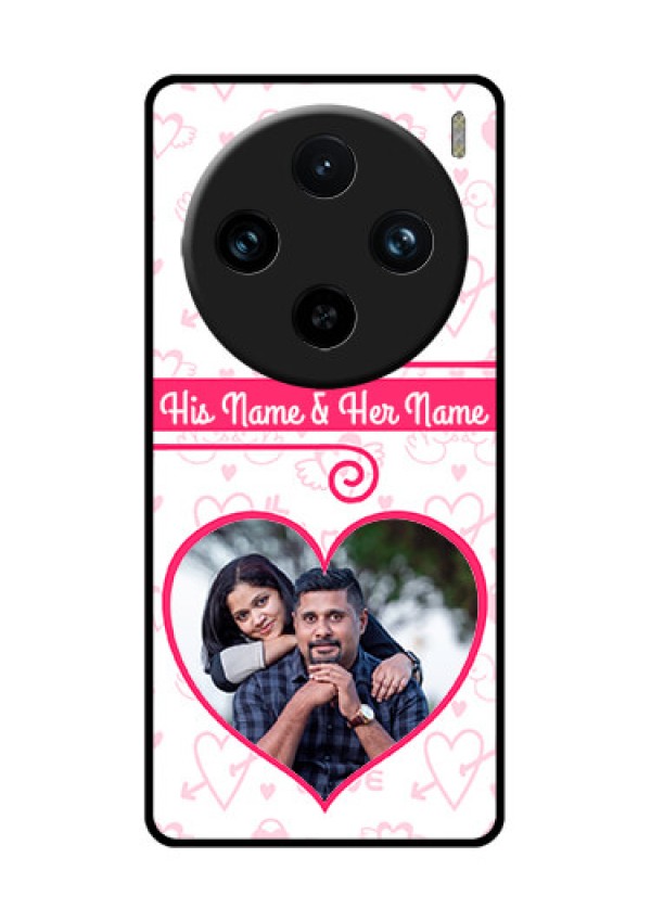 Vivo X100 Pro 5G Custom Glass Phone Case - Heart Shape Love Design