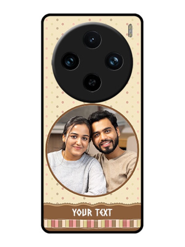Custom Vivo X100 Pro 5G Custom Glass Phone Case - Brown Dotted Mobile Case Design