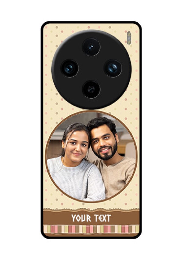 Vivo X100 Pro 5G Custom Glass Phone Case - Brown Dotted Mobile Case Design