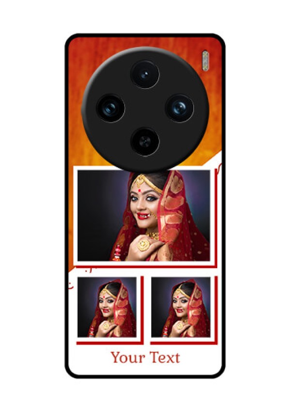 Vivo X100 Pro 5G Custom Glass Phone Case - Wedding Memories Design