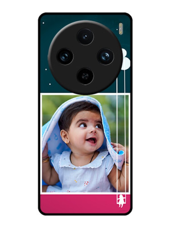 Custom Vivo X100 Pro 5G Custom Glass Phone Case - Cute Girl With Cloud Design