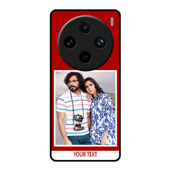 Vivo X100 Pro 5G Custom Glass Phone Case - Red Color Design