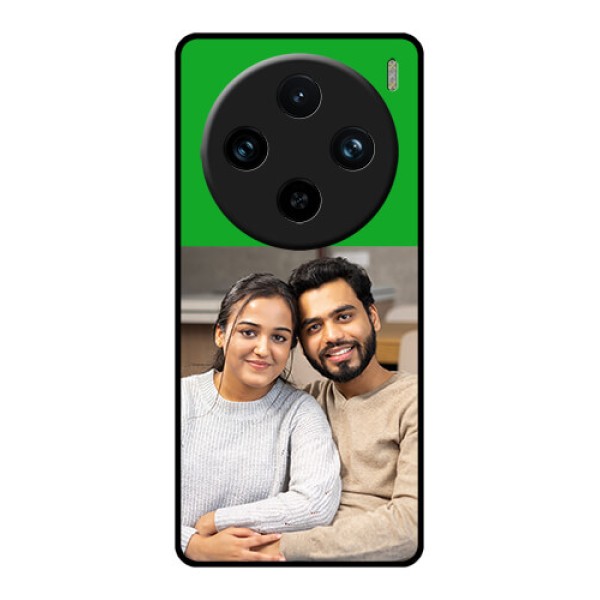 Vivo X100 Pro 5G Custom Glass Phone Case - Green Pattern Design