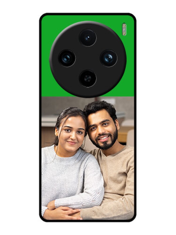 Custom Vivo X100 Pro 5G Custom Glass Phone Case - Green Pattern Design