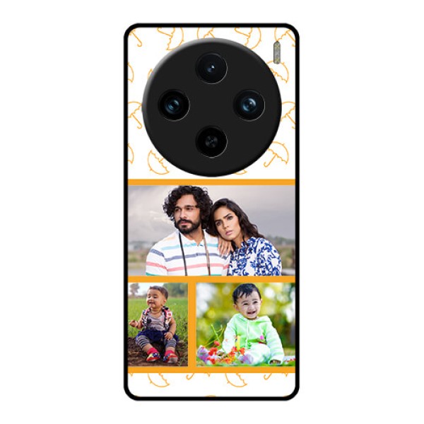 Vivo X100 Pro 5G Custom Glass Phone Case - Yellow Pattern Design
