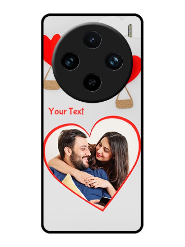 Custom Vivo X100 Pro 5G Custom Glass Phone Case - Parachute Love Design