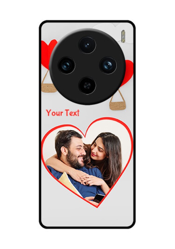 Vivo X100 Pro 5G Custom Glass Phone Case - Parachute Love Design