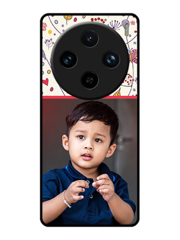 Custom Vivo X100 Pro 5G Custom Glass Phone Case - Premium Floral Design