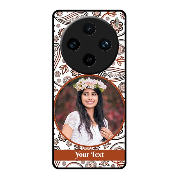 Vivo X100 Pro 5G Custom Glass Phone Case - Abstract Flower Design