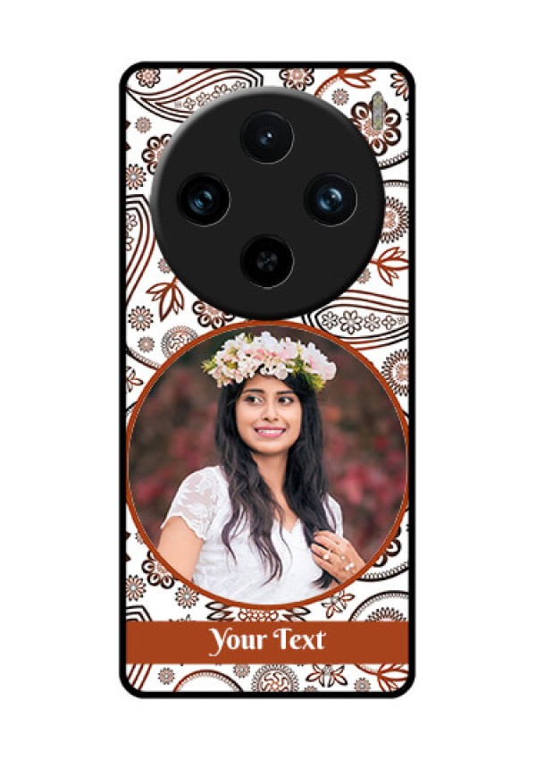 Vivo X100 Pro 5G Custom Glass Phone Case - Abstract Flower Design