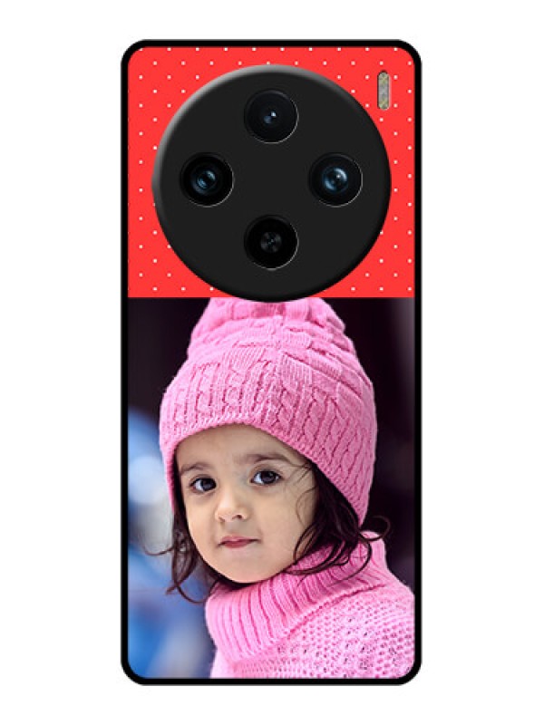 Custom Vivo X100 Pro 5G Custom Glass Phone Case - Red Pattern Design