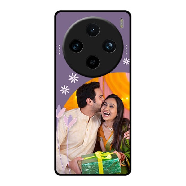 Vivo X100 Pro 5G Custom Glass Phone Case - Lavender Flowers Design