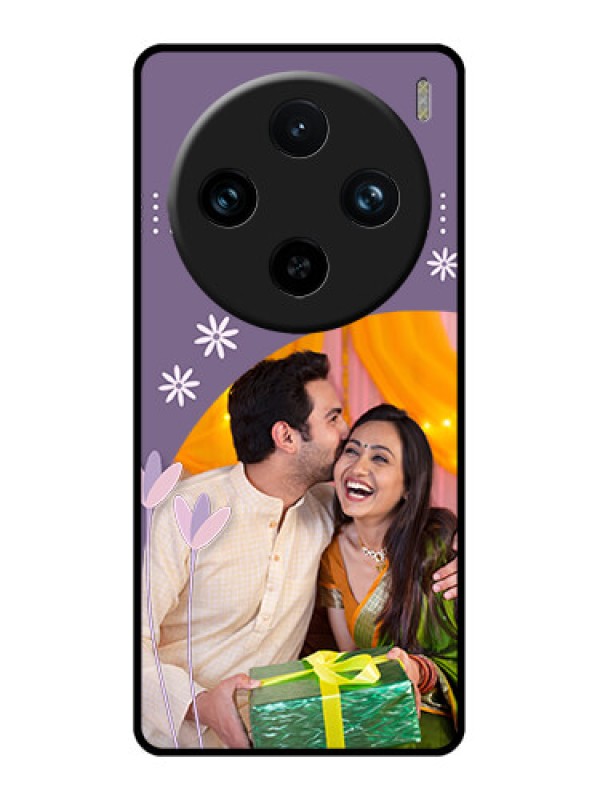 Custom Vivo X100 Pro 5G Custom Glass Phone Case - Lavender Flowers Design