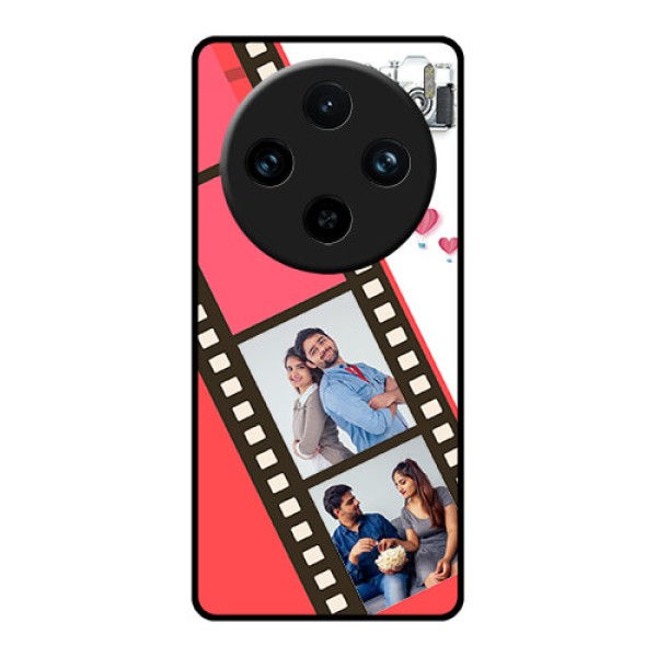 Vivo X100 Pro 5G Custom Glass Phone Case - 3 Image Holder With Film Reel Vivo X100 Pro 5G Custom Glass Phone Case - 3 Image Holder With Film Reel