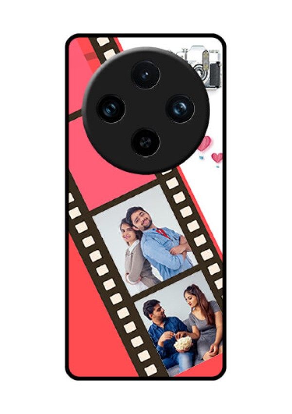 Vivo X100 Pro 5G Custom Glass Phone Case - 3 Image Holder With Film Reel