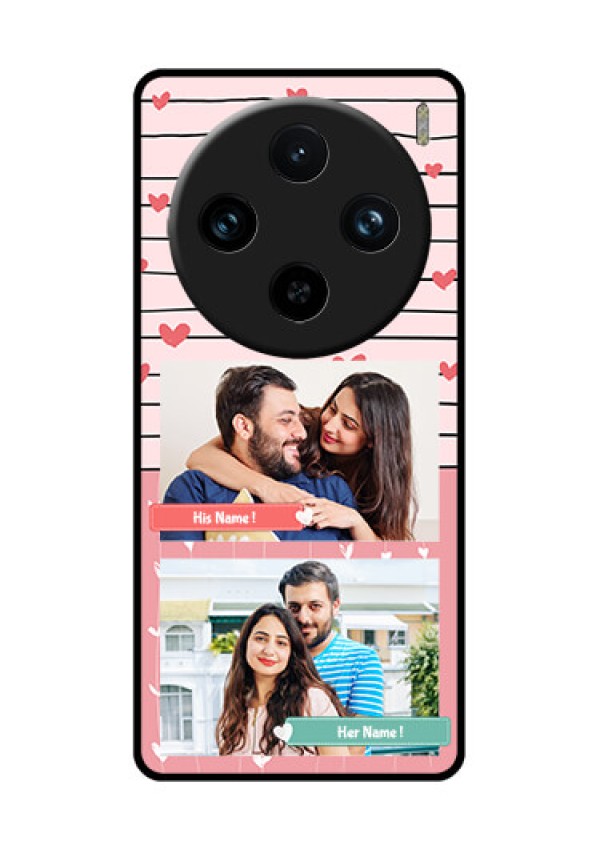 Vivo X100 Pro 5G Custom Glass Phone Case - Photo With Heart Design