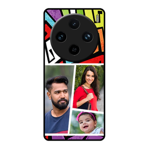 Vivo X100 Pro 5G Custom Glass Phone Case - Graffiti Pattern Design