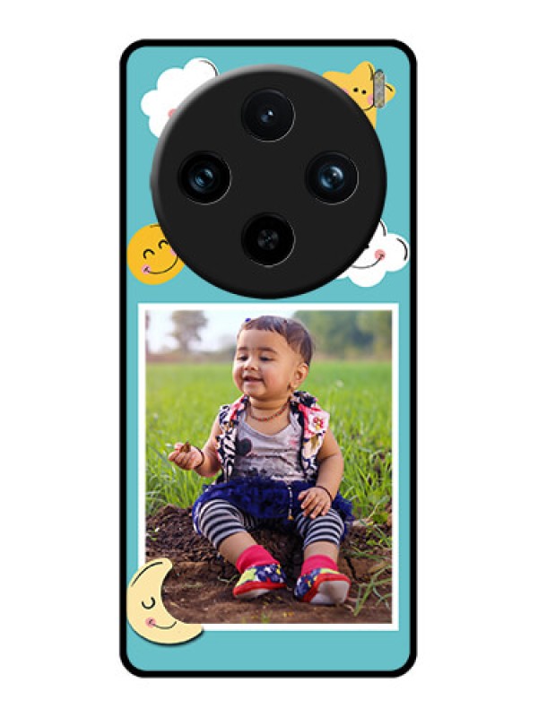 Custom Vivo X100 Pro 5G Custom Glass Phone Case - Smiley Kids Stars Design