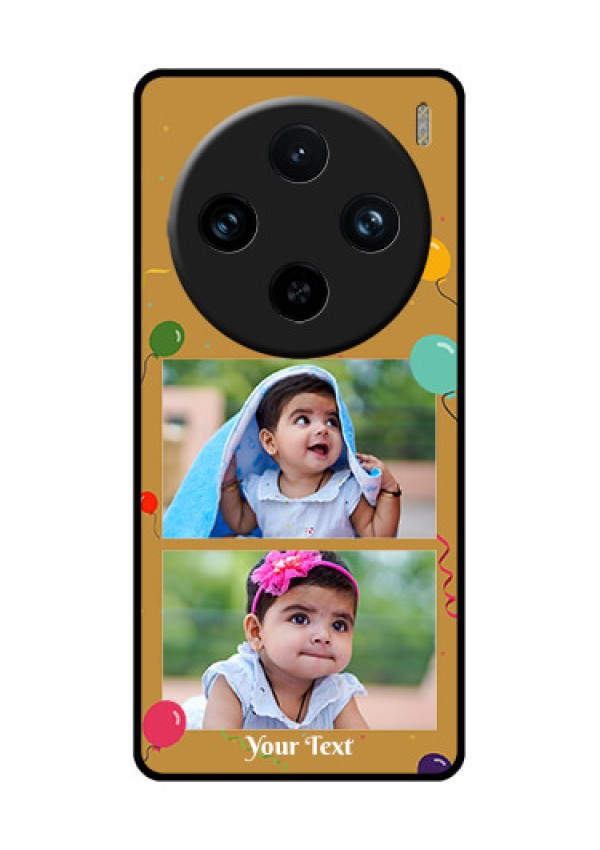 Vivo X100 Pro 5G Custom Glass Phone Case - Image Holder With Birthday Celebrations Design