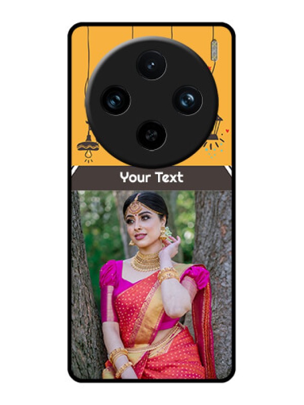 Custom Vivo X100 Pro 5G Custom Glass Phone Case - With Family Picture And Icons