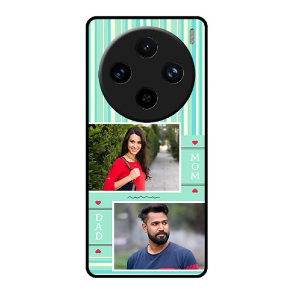 Vivo X100 Pro 5G Custom Glass Phone Case - Mom & Dad Pic Design