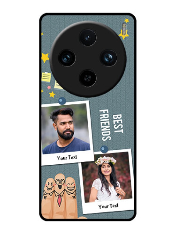 Custom Vivo X100 Pro 5G Custom Glass Phone Case - Sticky Frames And Friendship Design