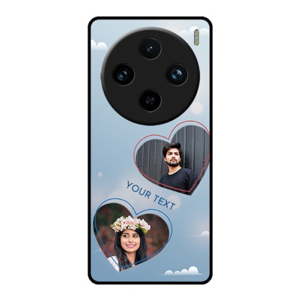 Vivo X100 Pro 5G Custom Glass Phone Case - Blue Color Couple Design