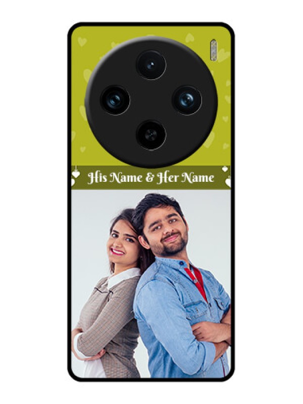 Custom Vivo X100 Pro 5G Custom Glass Phone Case - You & Me Heart Design