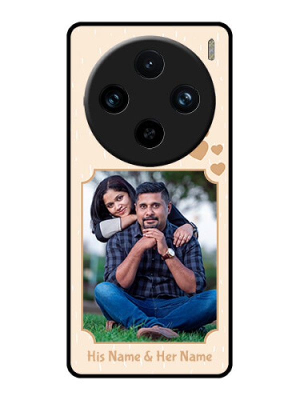 Custom Vivo X100 Pro 5G Custom Glass Phone Case - With Confetti Love Design