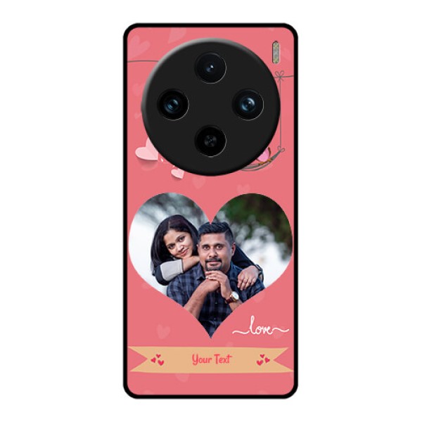 Vivo X100 Pro 5G Custom Glass Phone Case - Peach Color Love Design