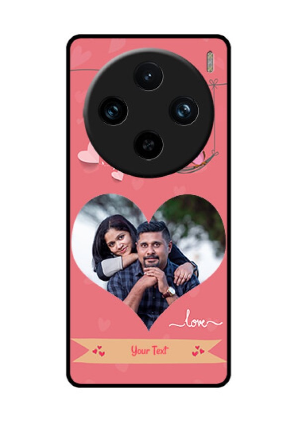 Vivo X100 Pro 5G Custom Glass Phone Case - Peach Color Love Design