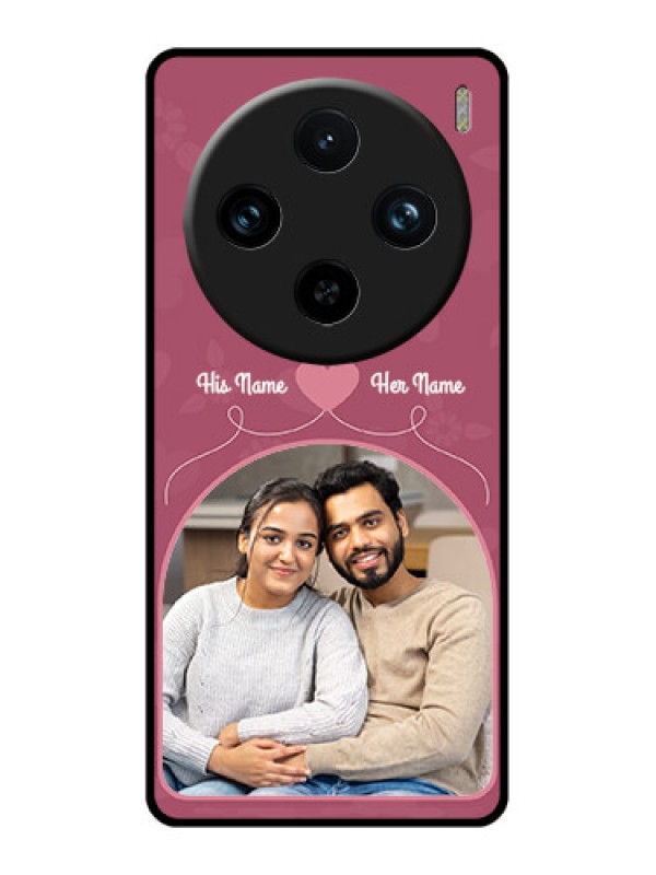 Custom Vivo X100 Pro 5G Custom Glass Phone Case - Love Floral Design