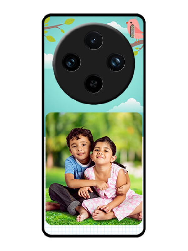 Custom Vivo X100 Pro 5G Custom Glass Phone Case - Doodle Love Design