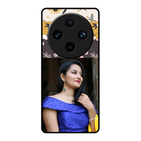 Vivo X100 Pro 5G Custom Glass Phone Case - Stylish Floral Design