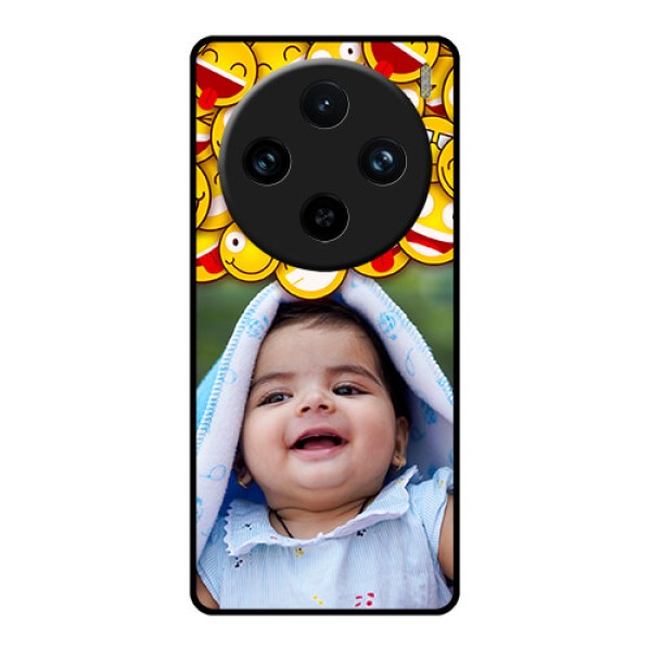 Vivo X100 Pro 5G Custom Glass Phone Case - With Smiley Emoji Design