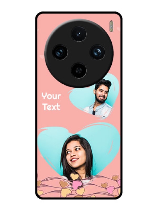 Custom Vivo X100 Pro 5G Custom Glass Phone Case - Love Doodle Design