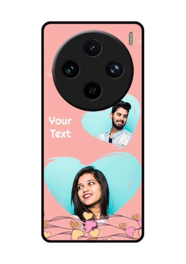 Vivo X100 Pro 5G Custom Glass Phone Case - Love Doodle Design