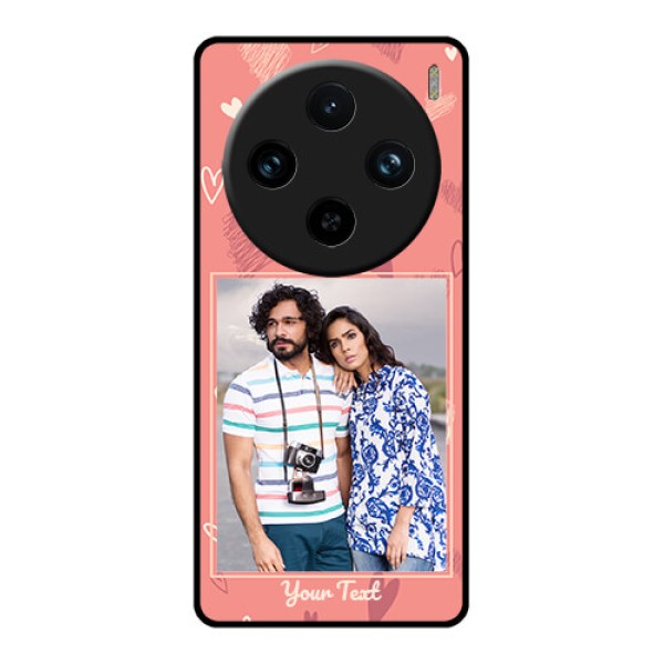Vivo X100 Pro 5G Custom Glass Phone Case - Love Doodle Art Design