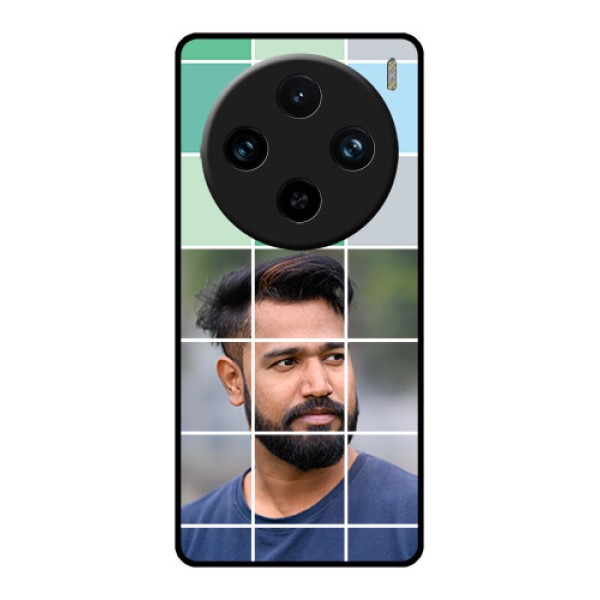 Vivo X100 Pro 5G Custom Glass Phone Case - With White Box Pattern