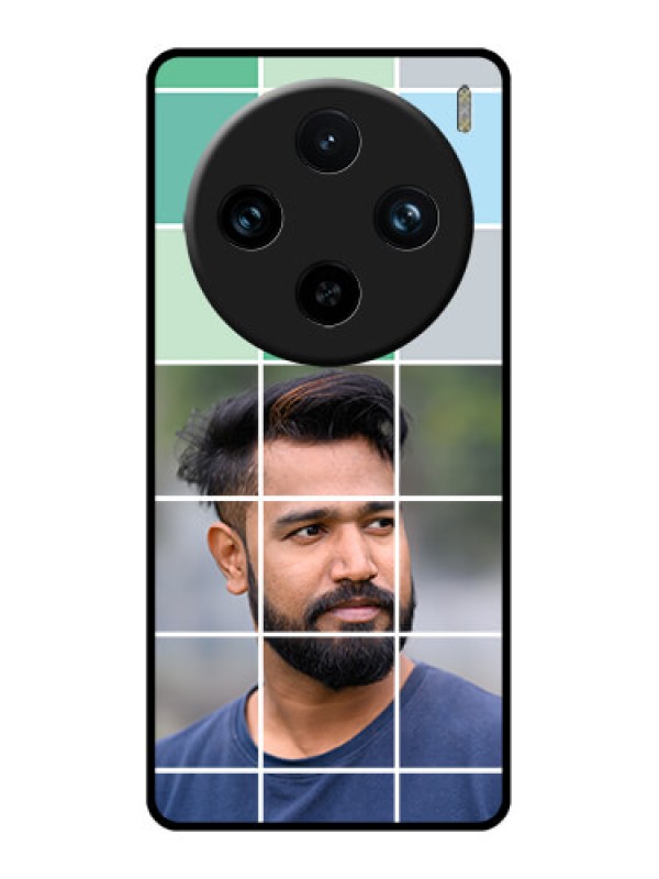 Custom Vivo X100 Pro 5G Custom Glass Phone Case - With White Box Pattern