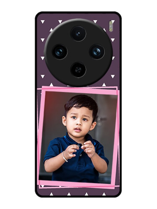 Custom Vivo X100 Pro 5G Custom Glass Phone Case - Triangle Pattern Dotted Design