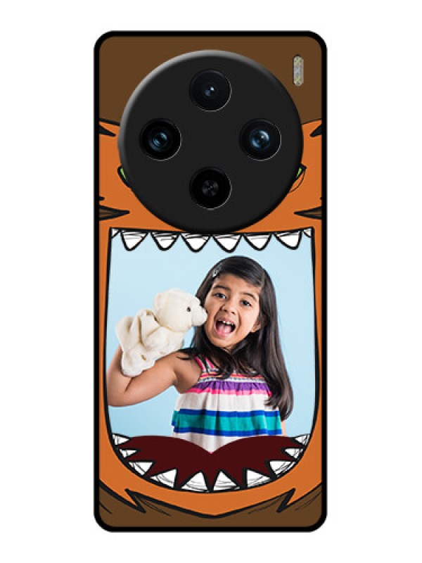 Custom Vivo X100 Pro 5G Custom Glass Phone Case - Owl Monster Back Case Design