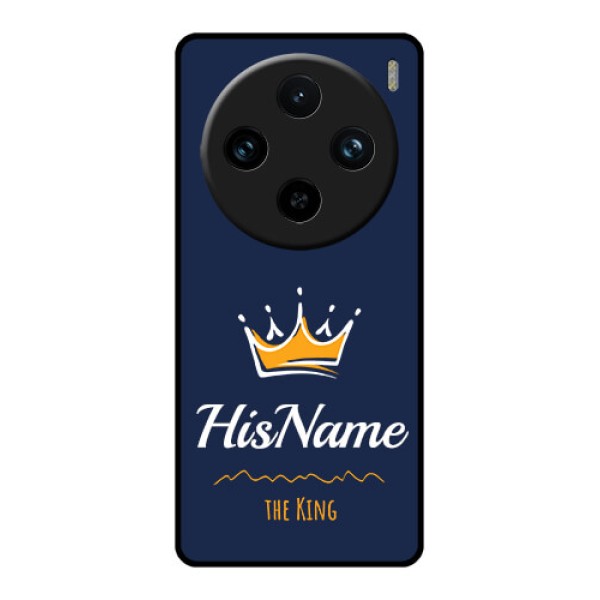 Vivo X100 Pro 5G Custom Glass Phone Case - King With Name Design