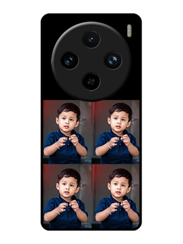 Custom Vivo X100 Pro 5G Custom Glass Phone Case - 4 Image Holder Design