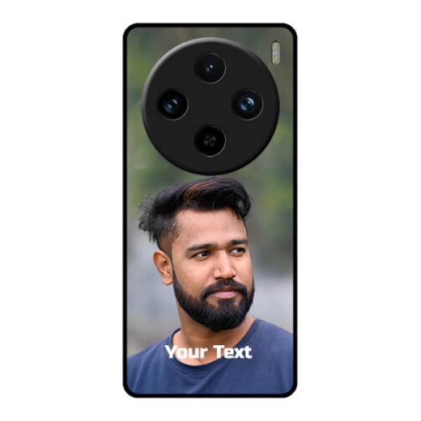 Vivo X100 Pro 5G Custom Glass Phone Case - Photo With Text Design